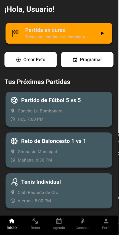 Pantalla de la app JuriSports - Login